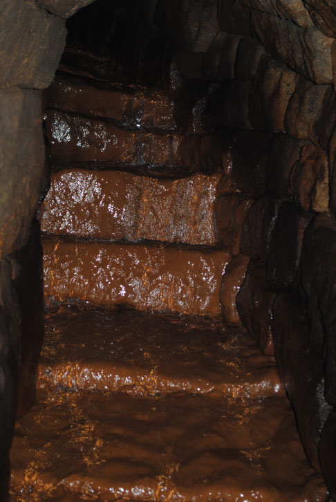 Stepped watercourse inside Horsewood Tunnel